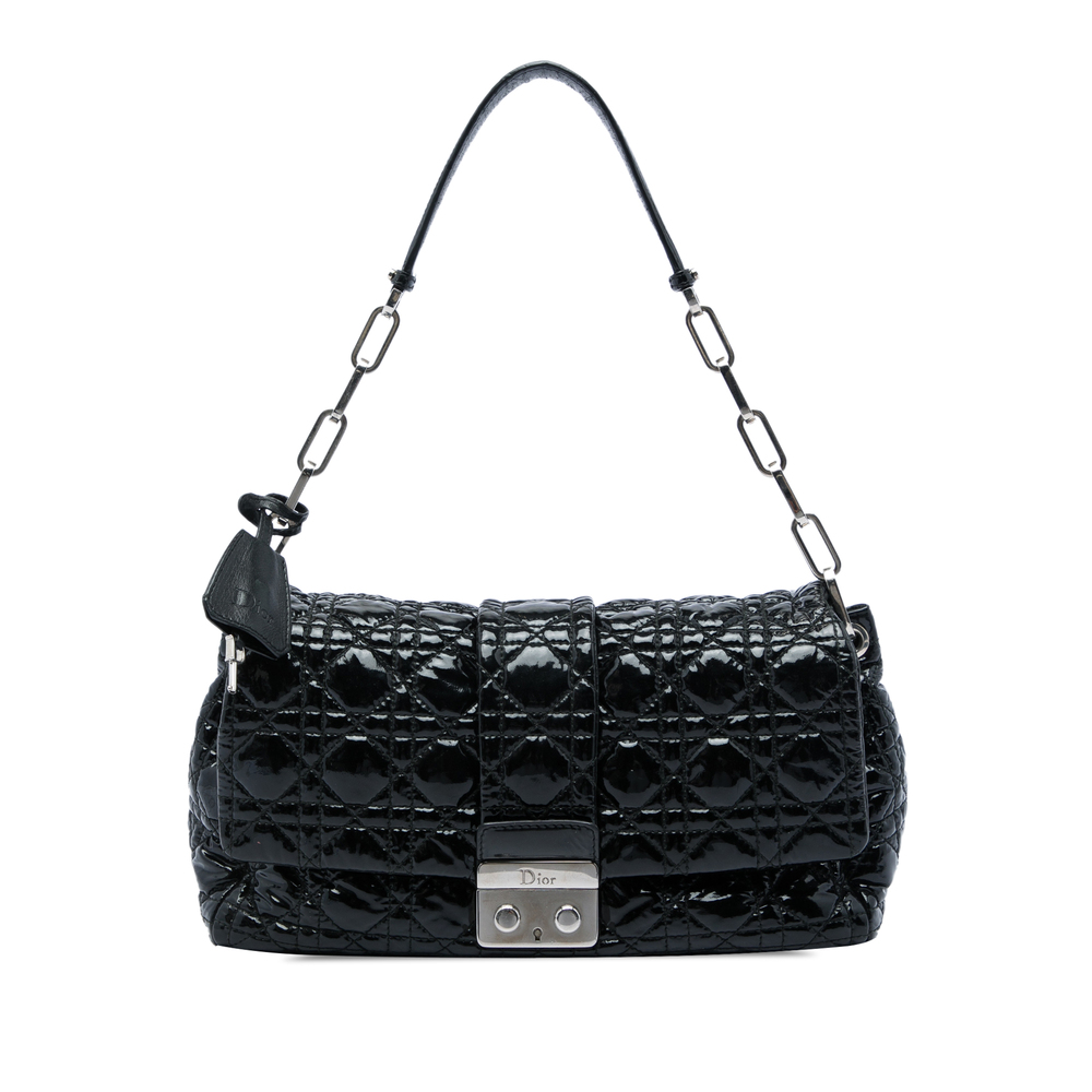 Pre-Loved Dior Patent Cannage New Lock Shoulder Bag